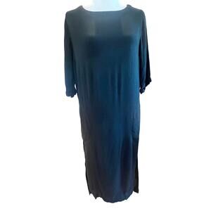 HOLDING HORSES GREACA MIDI   3/4 SLEEVE SPLIT SIDES DRESS WOMENS SIZE XS